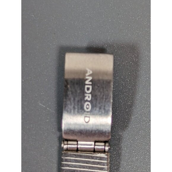 Android AD138 Silver Tone Dial Rectangle Case Mesh Stainless Steel Band Watch - Picture 3 of 9